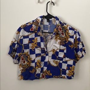 Chain  Patterned Crop Top